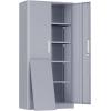 imageGreenvelly Metal Storage Cabinet72 Metal Cabinet Storage with Doors and 4 Adjustable ShelvesTall Storage Cabinet for HomeSchoolGymGrey WhiteDark Grey
