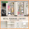 imageGreenvelly Metal Wardrobe Cabinet with Locking Doors 72quot H x 36quot W White Metal Wardrobe Closet Cabinet with Hanging Rods and Adjustable Shelves Steel Storage Closet for Home Office Employee GymGrey