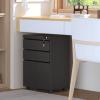 imageGreenvelly File CabinetMetal Mobile 2Drawer Rolling File Cabinet with Lock Under Desk for Home Office Fit LetterLegalA4 SizeEasy AssembleBlackBlack