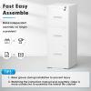 imageGreenvelly Metal 3 Drawer File Cabinet Vertical File Cabinet with Lock Locking Filing Cabinets for Home Office LetterLegalA4F4 SizeAntiTip WhiteWhite