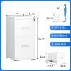 imageGreenvelly Metal 3 Drawer File Cabinet Vertical File Cabinet with Lock Locking Filing Cabinets for Home Office LetterLegalA4F4 SizeAntiTip WhiteWhite