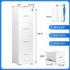 imageGreenvelly Metal 3 Drawer File Cabinet Vertical File Cabinet with Lock Locking Filing Cabinets for Home Office LetterLegalA4F4 SizeAntiTip WhiteWhite