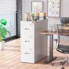 imageGreenvelly Metal 3 Drawer File Cabinet Vertical File Cabinet with Lock Locking Filing Cabinets for Home Office LetterLegalA4F4 SizeAntiTip WhiteWhite