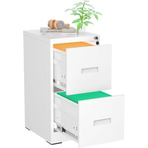 imageGreenvelly Metal 3 Drawer File Cabinet Vertical File Cabinet with Lock Locking Filing Cabinets for Home Office LetterLegalA4F4 SizeAntiTip WhiteWhite