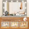 imageGreenvelly Makeup Vanity with Lights Grey Farmhouse Vanity Desk with Lighted Mirror 3 Lighting Modes Brightness Adjustable Dressing Table with Drawers Vanitys Table Set for Women GirlsGrey