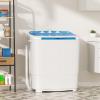 imageGreenvelly Portable Washing Machine 16lbs Portable Washer and Dryer Combo with Extended Drain 2 In 1 Mini Compact Tub Laundry Washine for Camping Apartments Dorms RV GreyBlue