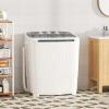 imageGreenvelly Portable Washing Machine 16lbs Portable Washer and Dryer Combo with Extended Drain 2 In 1 Mini Compact Tub Laundry Washine for Camping Apartments Dorms RV GreyGrey