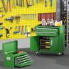imageGreenvelly 7Drawer Metal Tool Chest Rolling Tool Chest with Wheels Tool Cabinet with Top Pegboard and Hooks Metal Tool Cart with Handle for Garage Workshop Warehouse BlackGreen