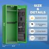 imageGreenvelly 1416 Gun Safe for Rifles and Pistols Rifle Safe with Keyboard Lock Gun Cabinet with Adjustable Shelves Quick Access Fireproof Gun Safe with Pocket and Gun Rack for Home BlackGreen