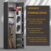 imageGreenvelly 68 Gun Safe for Rifles and Pistols Quick Access Gun Cabinet with Keyboard Lock Rifle Safe for Rifles and Shotguns Fireproof Gun Safe with Pocket and Gun Rack for Home BlackBlack