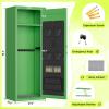 imageGreenvelly 68 Gun Safe for Rifles and Pistols Quick Access Gun Cabinet with Keyboard Lock Rifle Safe for Rifles and Shotguns Fireproof Gun Safe with Pocket and Gun Rack for Home BlackGreen