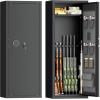 imageGreenvelly 68 Gun Safe for Rifles and Pistols Quick Access Gun Cabinet with Keyboard Lock Rifle Safe for Rifles and Shotguns Fireproof Gun Safe with Pocket and Gun Rack for Home BlackBlack