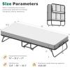 imageGreenvelly Folding Bed with Mattress 75quot x 38quot Rollaway Bed with 5 Inch Memory Mattress for Adults Metal Frame Foldable Twin Beds with Dust Cover for Guest Room Small Apartment Office CotSize75 x 31