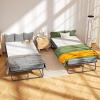 imageGreenvelly Folding Bed with Mattress 75quot x 38quot Rollaway Bed with 5 Inch Memory Mattress for Adults Metal Frame Foldable Twin Beds with Dust Cover for Guest Room Small Apartment Office CotSize75 x 31