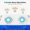 imageGreenvelly Portable Washing Machine 66lbs Single Tub Small Laundry Washer with Spin Basket Semiautomatic Washer Machine for Apartment Dorms RV Home Blue WhiteBlue