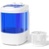 imageGreenvelly Portable Washing Machine 66lbs Single Tub Small Laundry Washer with Spin Basket Semiautomatic Washer Machine for Apartment Dorms RV Home Blue WhiteBlue