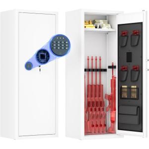 imageGreenvelly 68 Gun Safe for Rifles and Pistols Quick Access Gun Cabinet with Keyboard Lock Rifle Safe for Rifles and Shotguns Fireproof Gun Safe with Pocket and Gun Rack for Home BlackWhite