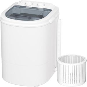 imageGreenvelly Portable Washing Machine 66lbs Single Tub Small Laundry Washer with Spin Basket Semiautomatic Washer Machine for Apartment Dorms RV Home Blue WhiteGrey White