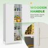 imageGreenvelly Kitchen Pantry Cabine White Storage Cabinet with Doors and Adjustable Shelves Pantry Storage Cabinet Freestanding Food Pantry for Dining Room Living RoomWhite