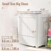 imageGreenvelly Portable Washing Machine 16 Lbs Compact Mini Washer and Dryer Combo Semiautomatic Twin Tub Laundry Washine with Drain Pump for Dorms Apartments RVs GreyBlue White