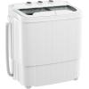 imageGreenvelly Portable Washing Machine 16 Lbs Compact Mini Washer and Dryer Combo Semiautomatic Twin Tub Laundry Washine with Drain Pump for Dorms Apartments RVs GreyGrey White