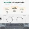 imageGreenvelly Portable Washing Machine 16 Lbs Compact Mini Washer and Dryer Combo Semiautomatic Twin Tub Laundry Washine with Drain Pump for Dorms Apartments RVs GreyGrey White