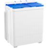 imageGreenvelly Portable Washing Machine 16 Lbs Compact Mini Washer and Dryer Combo Semiautomatic Twin Tub Laundry Washine with Drain Pump for Dorms Apartments RVs GreyBlue White