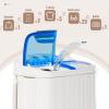 imageGreenvelly Portable Washing Machine 16 Lbs Compact Mini Washer and Dryer Combo Semiautomatic Twin Tub Laundry Washine with Drain Pump for Dorms Apartments RVs GreyBlue White