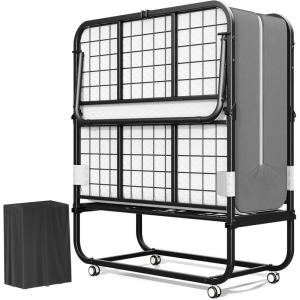 imageGreenvelly Folding Bed with 5 Inch Mattress 75 x 31 Portable Rollaway Bed with Memory Mattress Foldable Bed with Metal Frame for AdultsGuestSpaceSaving38