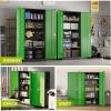 imageGreenvelly 73 Rolling Storage CabinetBlack Metal Garage Cabinet with Locking Doors and 4 Adjustable Shelves for HomeKitchenOfficeWarehouse32 W x 16 DWheelsBlack Green