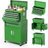 imageGreenvelly Tool Chest 5Drawer Rolling Tool Chest with Hooks and Lockable Wheels Detachable Top Tool Box Toolbox with Wheels Rolling Tool Box for Mechanics Garage Workshop and Tool Room PurpleGreen