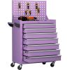 imageGreenvelly Tool Chest 5Drawer Rolling Tool Chest with Hooks and Lockable Wheels Detachable Top Tool Box Toolbox with Wheels Rolling Tool Box for Mechanics Garage Workshop and Tool Room PurplePurple