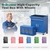 imageGreenvelly Tool Chest 5Drawer Rolling Tool Chest with Hooks and Lockable Wheels Detachable Top Tool Box Toolbox with Wheels Rolling Tool Box for Mechanics Garage Workshop and Tool Room PurpleBlue