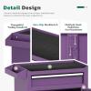 imageGreenvelly Tool Chest 5Drawer Rolling Tool Chest with Hooks and Lockable Wheels Detachable Top Tool Box Toolbox with Wheels Rolling Tool Box for Mechanics Garage Workshop and Tool Room PurplePurple