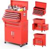 imageGreenvelly Tool Chest 5Drawer Rolling Tool Chest with Hooks and Lockable Wheels Detachable Top Tool Box Toolbox with Wheels Rolling Tool Box for Mechanics Garage Workshop and Tool Room PurpleRed