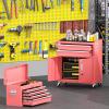 imageGreenvelly Tool Chest 5Drawer Rolling Tool Chest with Hooks and Lockable Wheels Detachable Top Tool Box Toolbox with Wheels Rolling Tool Box for Mechanics Garage Workshop and Tool Room PurplePink