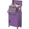 imageGreenvelly Tool Chest 5Drawer Rolling Tool Chest with Hooks and Lockable Wheels Detachable Top Tool Box Toolbox with Wheels Rolling Tool Box for Mechanics Garage Workshop and Tool Room PurplePurple